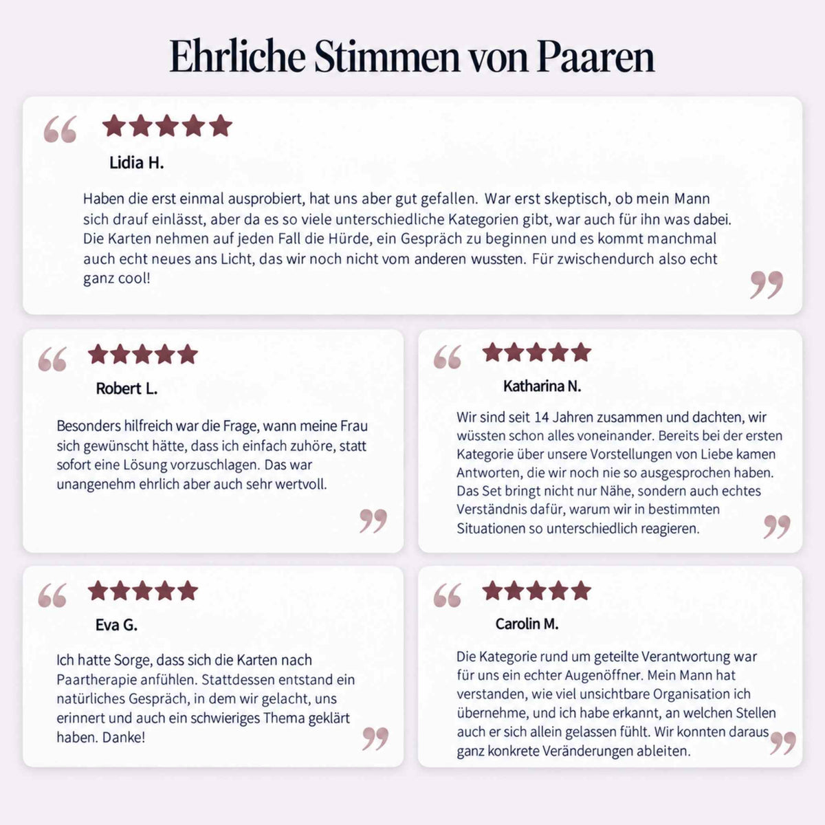 Gesprächskarten für Paare