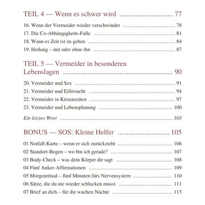 Liebst du einen Vermeider?